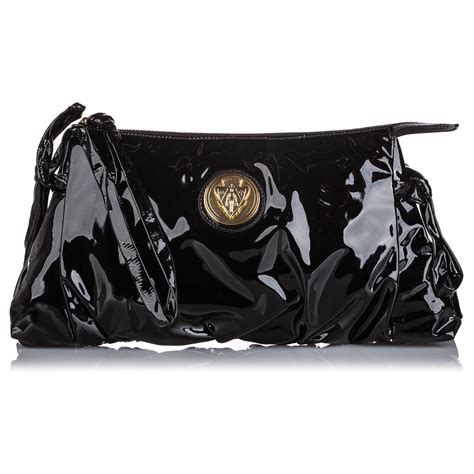 gucci black patent leather clutch|Gucci clutch bag price list.